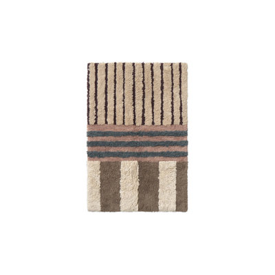 Tapis de bain lavable couleur sur terre