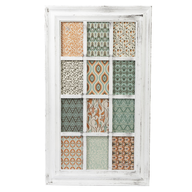 Taviona Distressed White Picture Frame with Mat