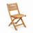 3-Piece Folding Acacia Wood Bistro Set with Teak-Look Finish and Sand Wicker, Patio Set with 2 Chairs and Round Table for Balcony, Garden, Deck, Space-Saving Design-371496605