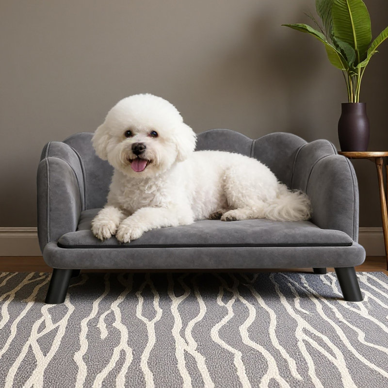 Lit pour animaux spacieux, canapé pour animaux Pearl, Gris