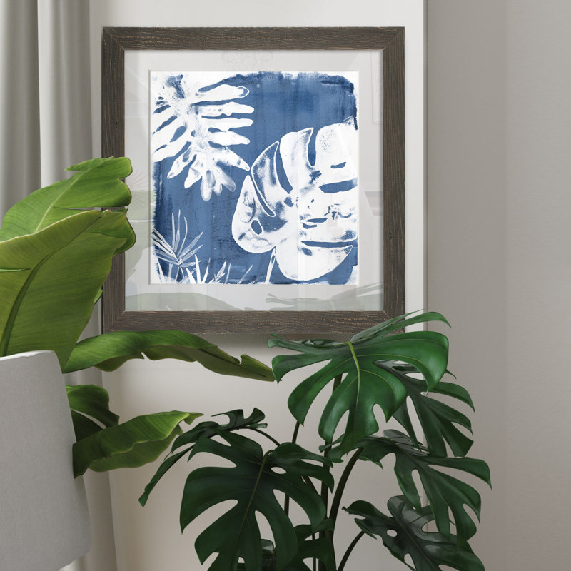 Indigo Indigo impressions IV-reproduction d’art, H 27,5 po x l 27,5 po x P 1,5 po, Cadre en papier gris