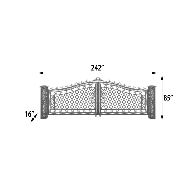 Bridgeton Moore Wide Bronze Aluminum Driveway Gate Kit