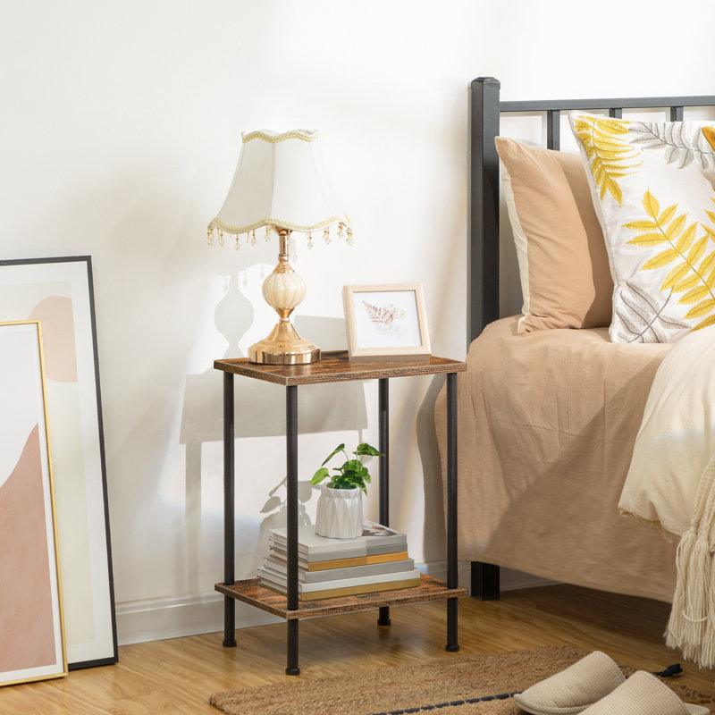 Petite table de bout 19,7 po Randles, Brun rustique