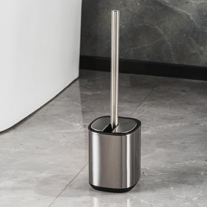 Lafollette Toilet Brush & Holder, Satin Chrome