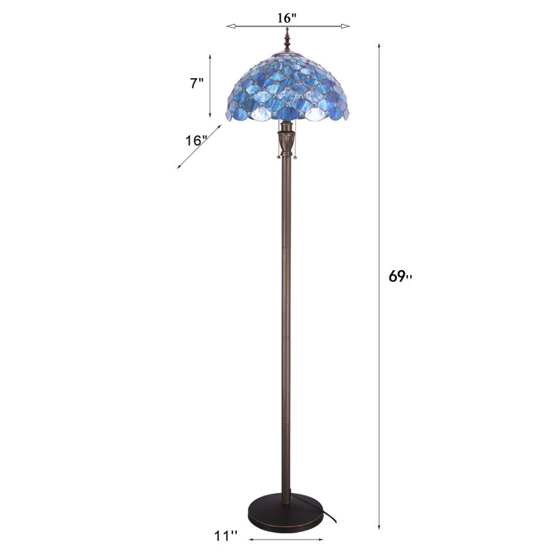 Tiffany 70'' Bronze Task Floor Lamp