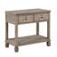 Table de chevet Cely, 2 tiroirs avec tablette inférieure ouverte, placage de chêne gris