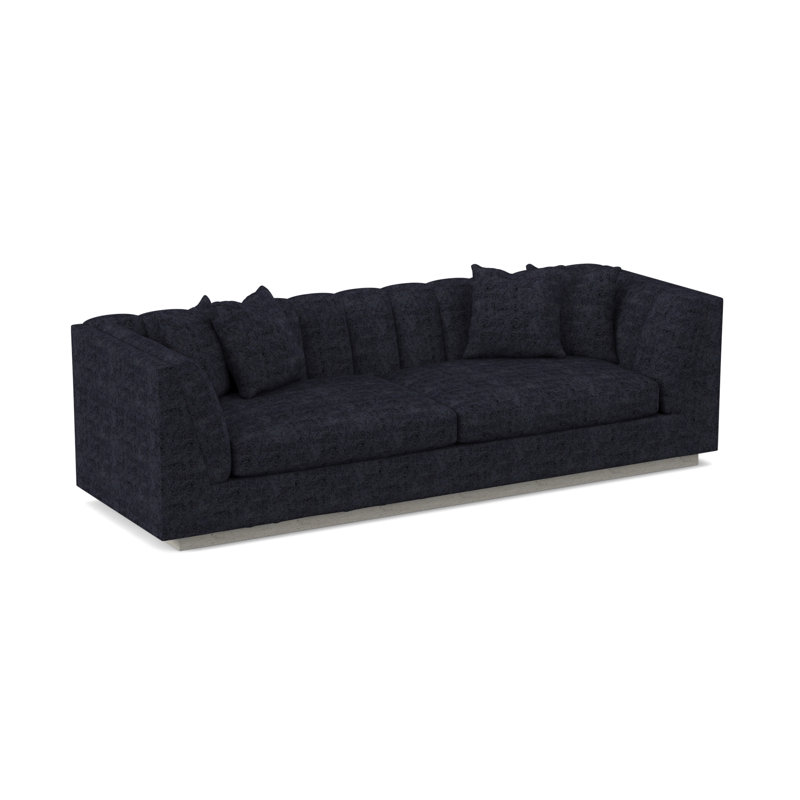 Canapé Dapper, Bisque, 100 % polyester bleu marine Venise