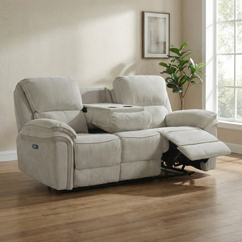 Coomer 3 Seater Recliner, Grey, Power - Push Button