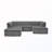 U-Shaped Modular Sectional Sofa With Wave-Shaped Armrest-1766553732