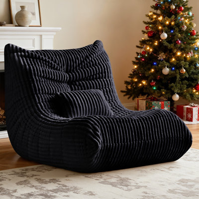 Bean Bag Chair for Adults with Lumbar support pillow, Memory Foam Giant Bean Bag Sofa with Corduroy Material Lazy Sofa for Living Room Bedroom Dorm Of by Trule
