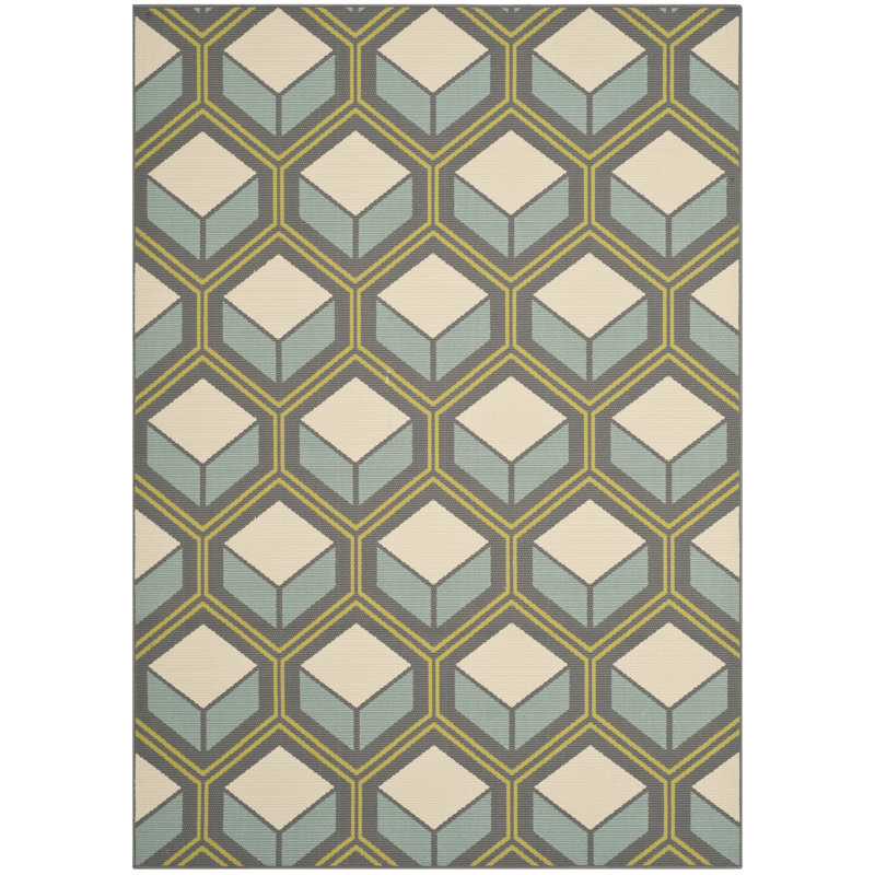 Engelbert Performance Geometric Rug, Rectangle 5'1" x 7'7"