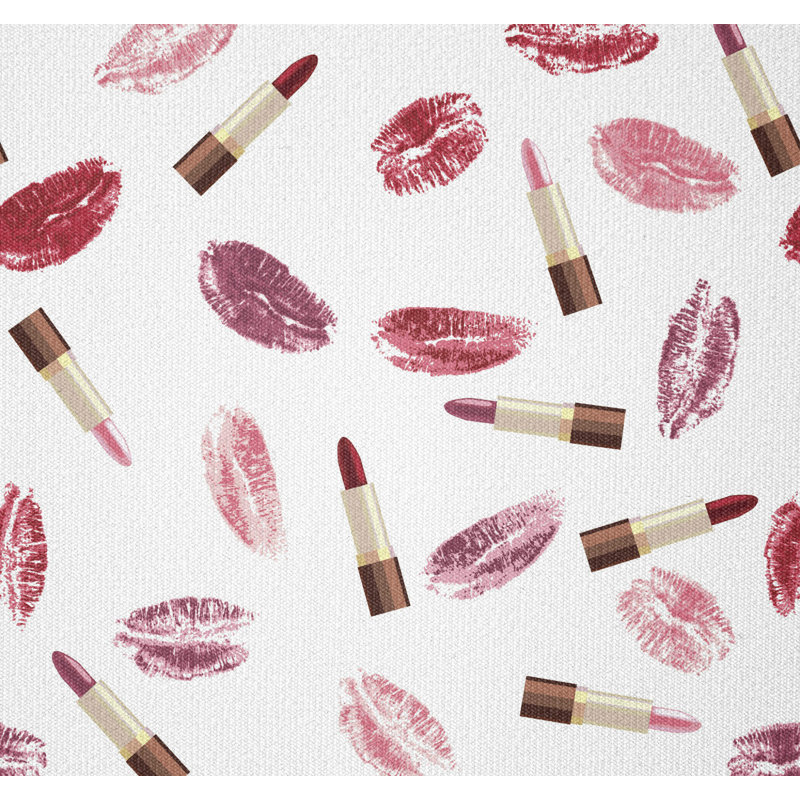 Christle Lipstick and Kiss Pattern Multi-Purpose Fabric