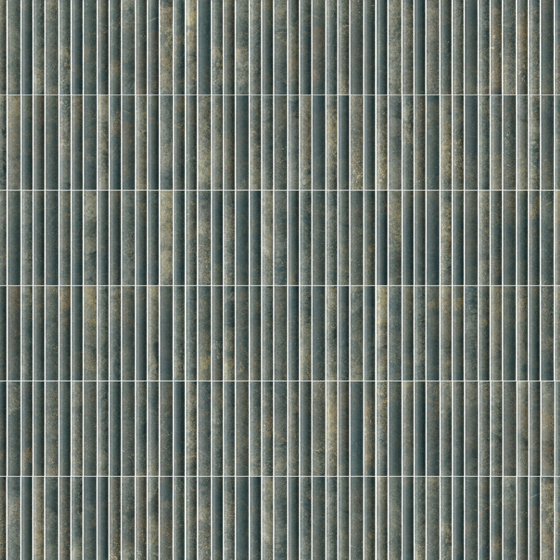 Rubik 5.88" x 11.75" Ceramic Patterned Tile, Green