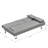 Multifunctional Grey Armrest Bed, Space Saving And Functional Leather Stainless Leg, User- Adjustment