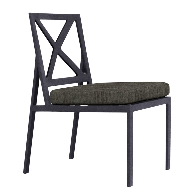 Marin Outdoor Dining Side Chair, Flagship Stone Sunbrella®, Graphite