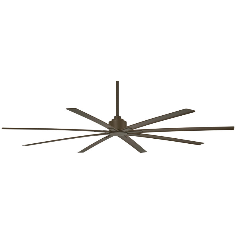 84" Xtreme 8 - Blade Outdoor Standard Ceiling Fan with Remote Control, Oil Rubbed Bronze