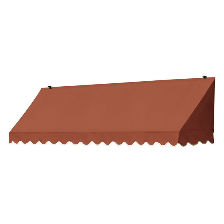 IDM Worldwide 96'' W x 21'' D Fabric Cover Retractable Door / Window Awning