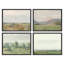 Ensemble de 4 pièces d'art mural encadré paysage biblique - Versets de la Bible avec impressions de paysages de campagne pour une décoration intérieure-112375149-112375148