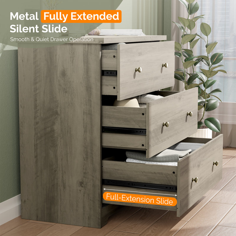 3 Drawer Cabinet With Usb