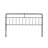 King Size Bed Headboard Featuring Iron Tube Frame, Piped Design, Flat Black Color, 76.26 In Depth Headboard, Finish, Industrial Accents, 1.97 Width