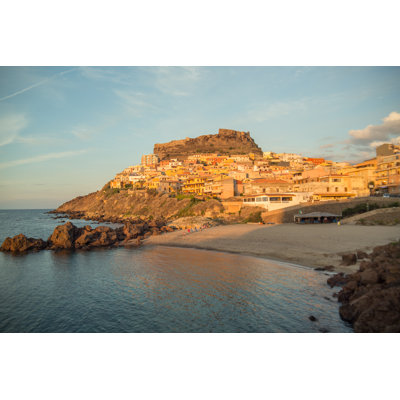 Italian Town, Sardinia, Italy by Swissmediavision - No Frame Print on Canvas