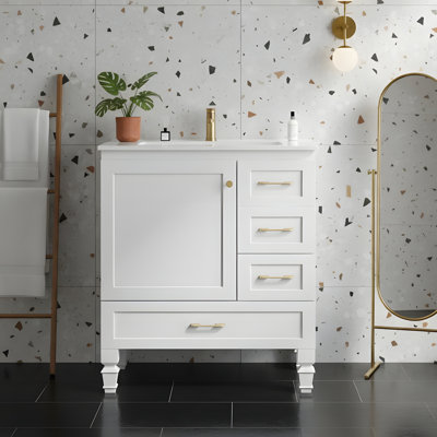 Meuble-lavabo de salle de bain avec lavabo