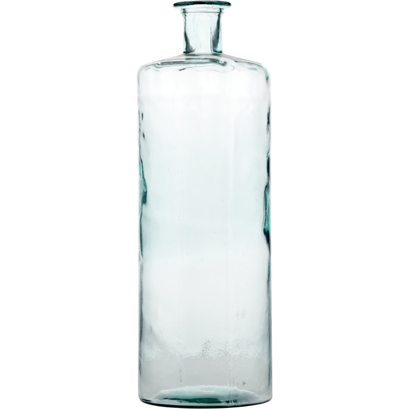 Handmade Glass Floor Vase, Clear