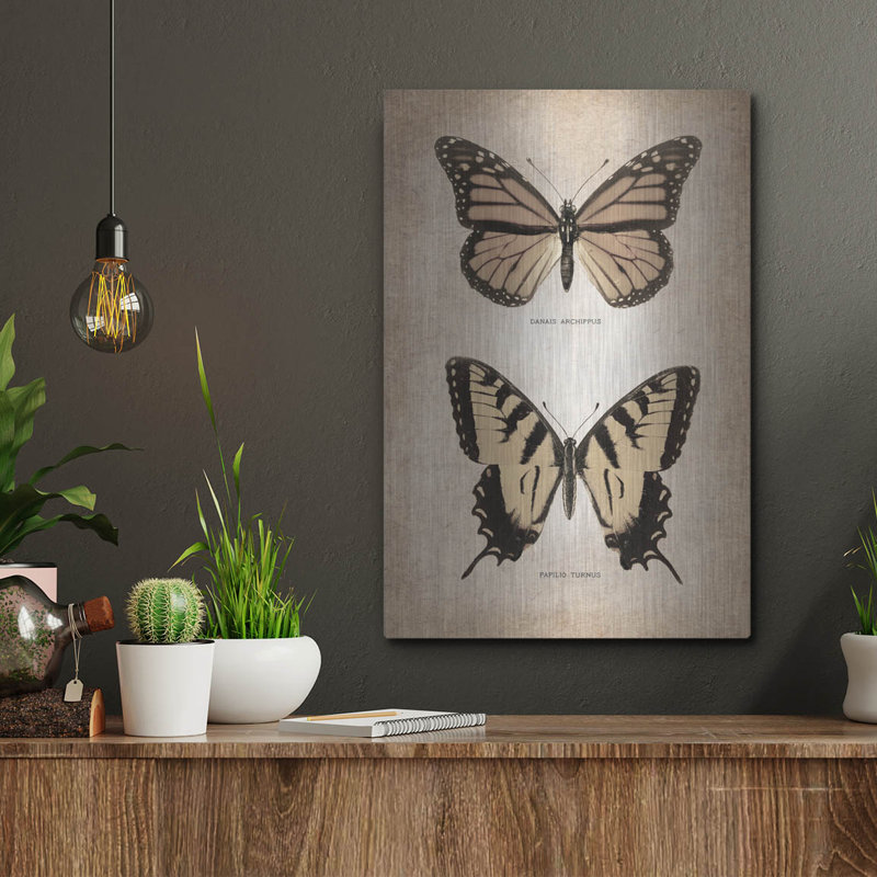 «August Butterflies Duo 1» par August Licensing par Art Licensing Studio, H 16 po x l 16 po
