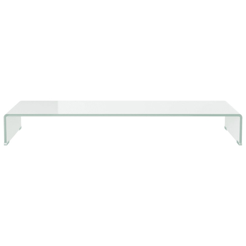 Wakeland TV Stand/Monitor Riser Glass, Transparent, 100cm