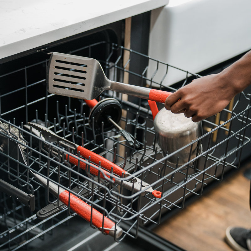 Kamado Joe Outils de gril - Brosse de nettoyage de gril avec grattoir