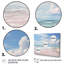 «Pink Minimalisme Beach Landscape III - Coastal Beach», art mural pour le salon-121540518-121540522
