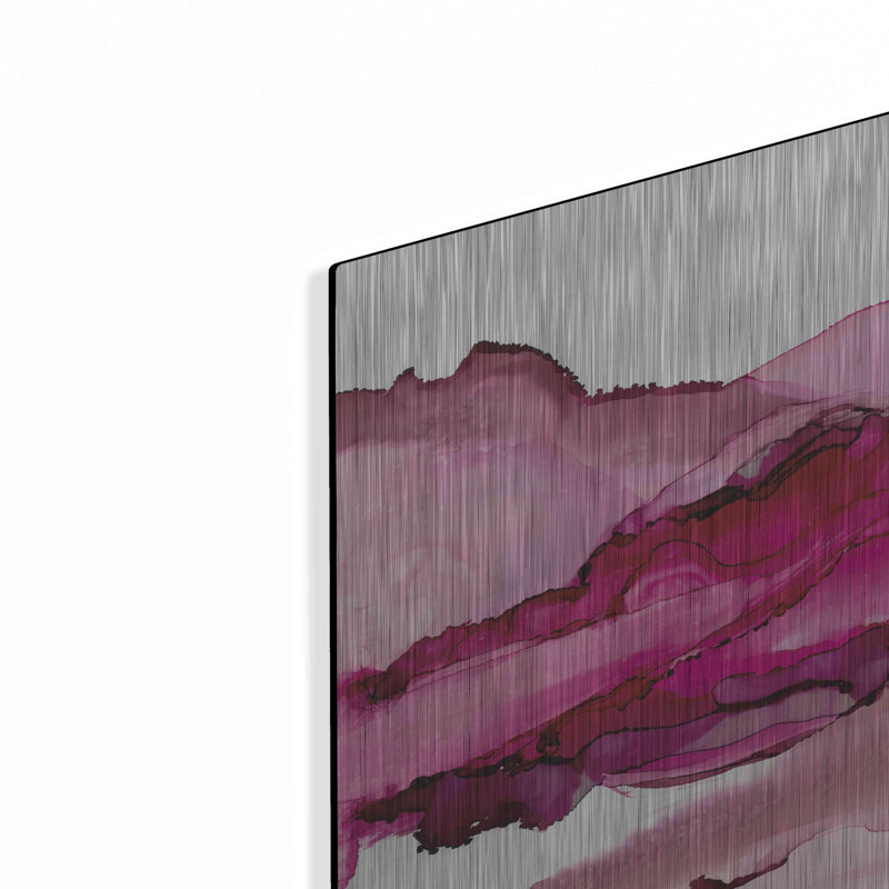 Ivy Bronx «Pinkscape I» par Chris Paschke, art mural en métal, H 12 po x l 12 po