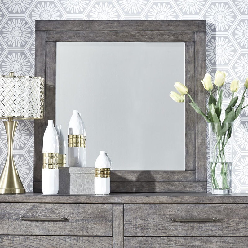 Miroir biseauté Bettee, Blanc