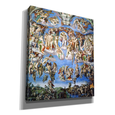 'The Last Judgment' by Michelangelo,  Canvas Wall Art