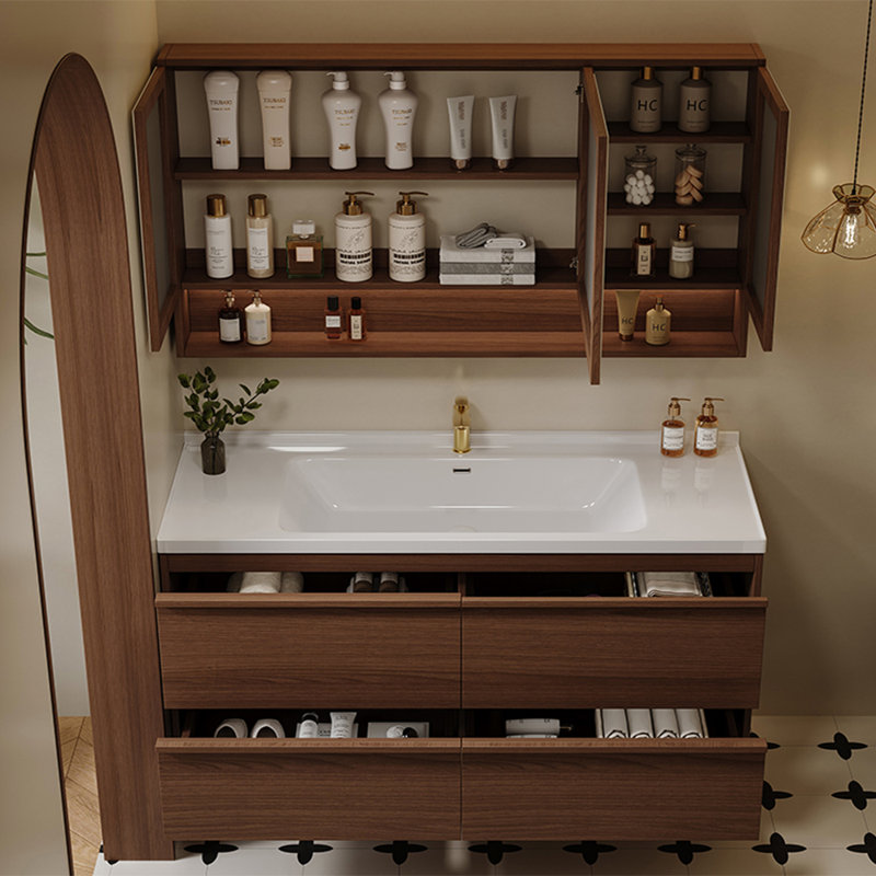 Minimalist retro style bathroom cabinet