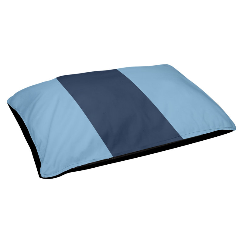 Coussin d'extérieur pour chien Florida Tribe, Moyen (l 28 po x P 18 po x H 6 po), Bleu bébé / bleu marine / bleu bébé