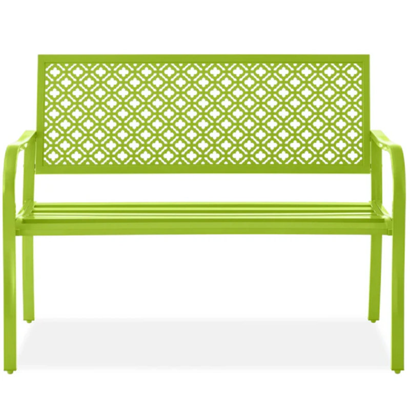 Steel Bench, Lime Green
