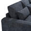 Canapé modulaire fonctionnel en L avec méridienne réversible - Chenille gris foncé-1317817846