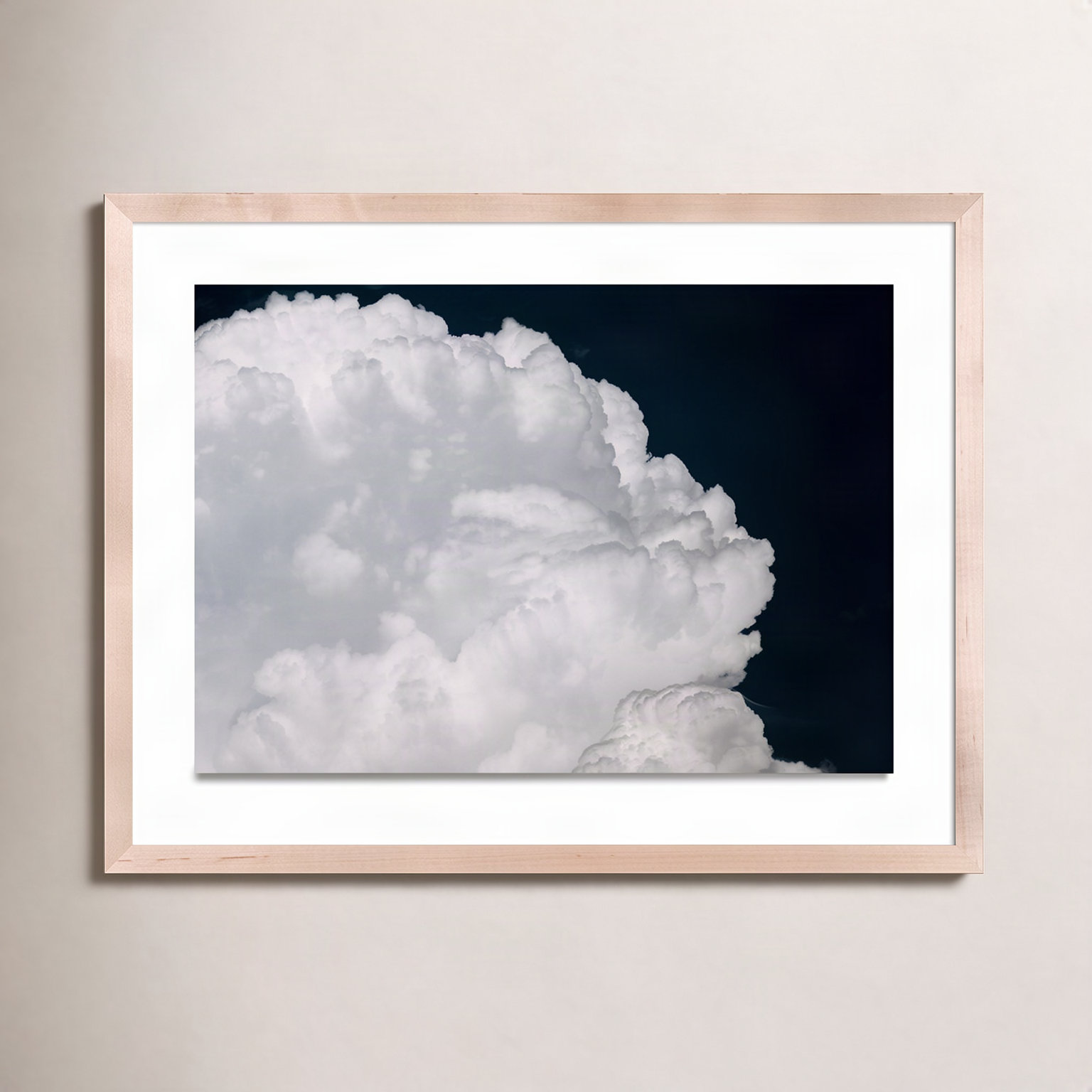 Michael Schauer "Cumulus" Print, 43" H x 60" W x 2.5" D, Natural