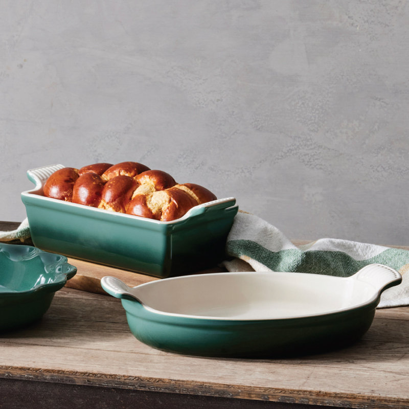 Le Creuset Stoneware 4 Piece Heritage Bakeware Set, Sea Salt