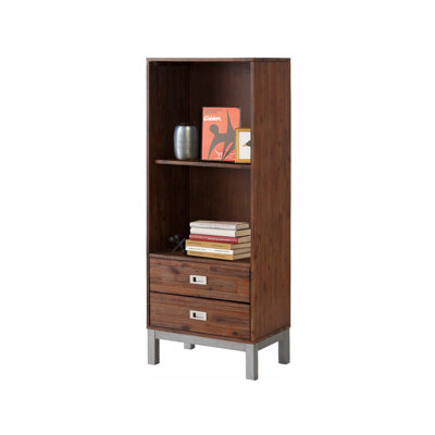London 140cm H x 55cm W Solid Wood Standard Bookcase