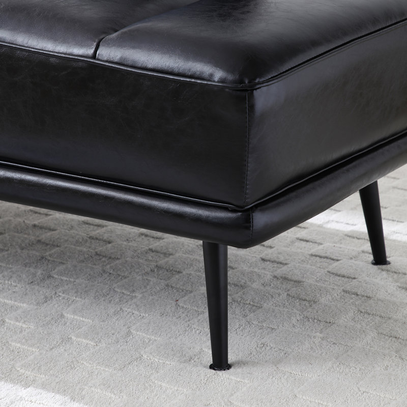 Banc rembourré 55 po, Noir