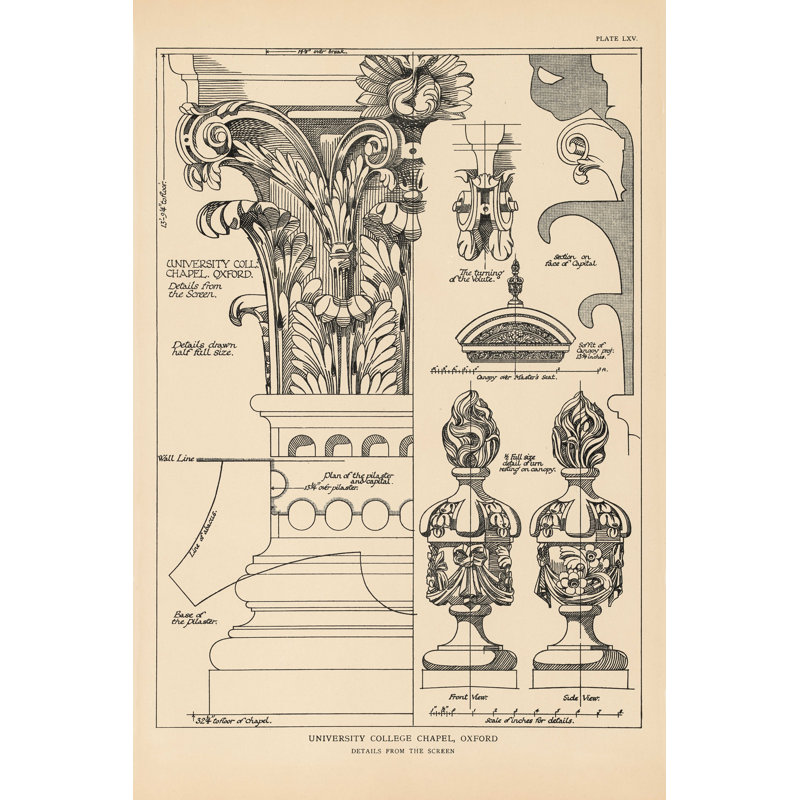 English Renaissance VII, H 18 po x l 12 po x P 1,25 po, Non, Encadrement argenté