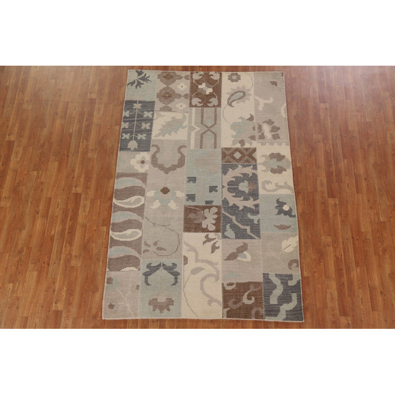 Tapis oriental patchwork noué à la main 5 x 8