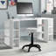 Simone Modern Desk with Built-in Bookcase – Stylish Workspace Desk with 6 Open Shelves-31865011-94592015-134172667