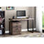 Bureau contemporain pour bureau à la maison, l 48 po, plateau en stratifié brun, pieds en métal noir, avec bureau pour ordinateur portable de 48 po pour bureau, surface, cadre, configuration réversible,
