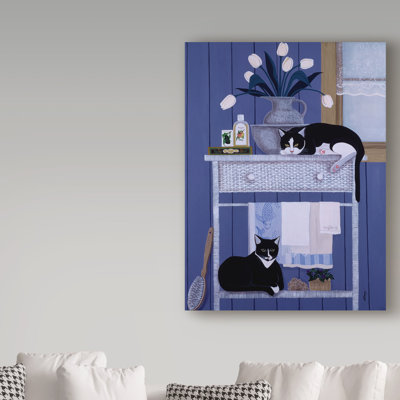 Jondra 'Oscar and Harold' Acrylic Painting Print on Wrapped Canvas