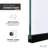 Screen Series 34 in. x 74 in. Fixed Frameless Shower Door in Matte Black with Tsunami Guard Tempered Clear Glass-64345446