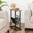 Side Table For Small Spaces, Slim Bedside Table With Storage Holder-106839759