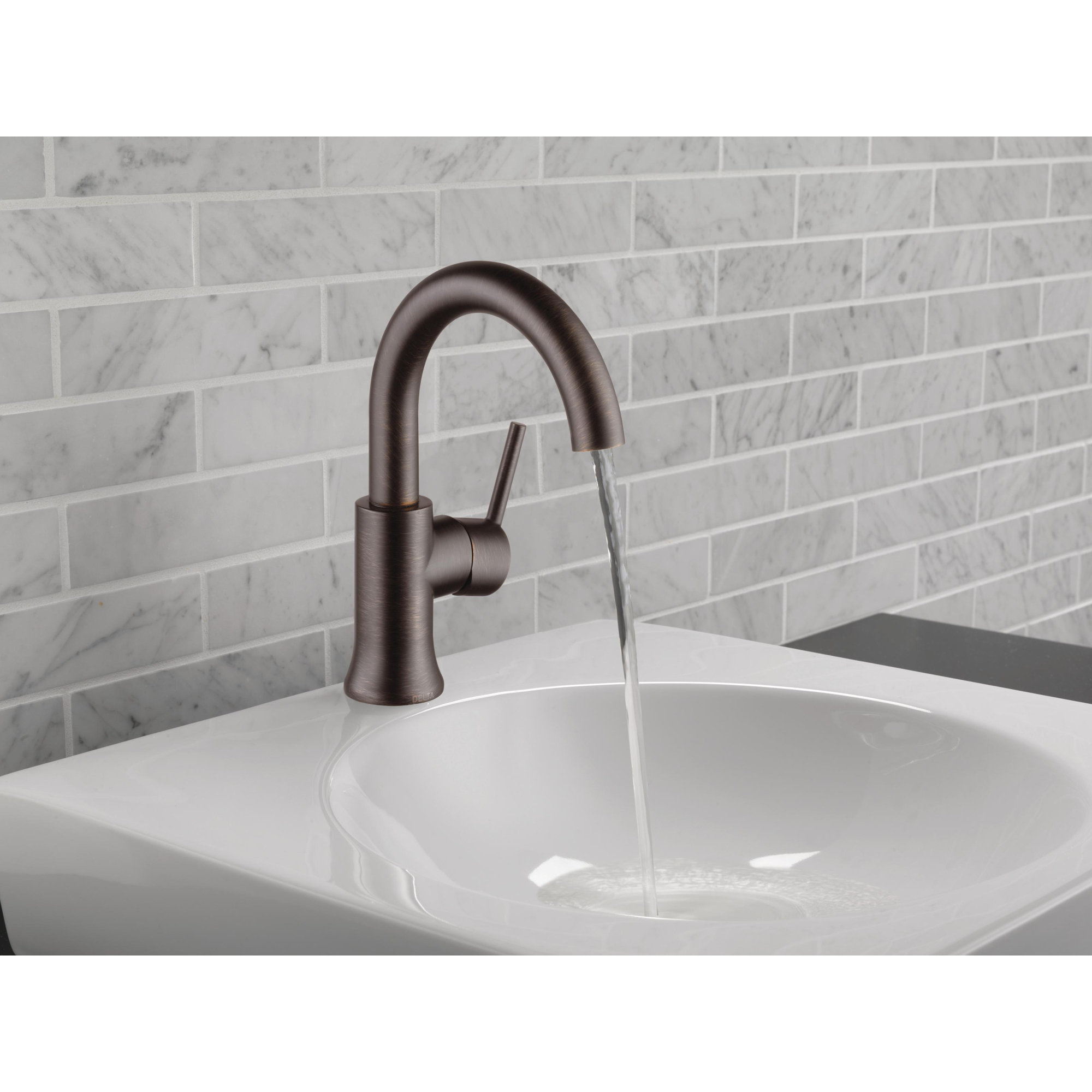 Trinsic Single Hole Bathroom Faucet with Drain Assembly, Single Handle Bathroom Sink Faucet, Venetian Bronze